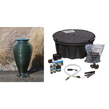 Closed Top FNT3443 Ceramic Vase Complete Fountain Kit Vase Fountain Blue Thumb